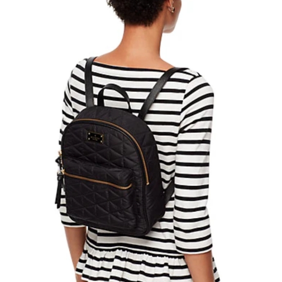 Kate Spade Wilson Road Quilted Small Nylon Backpack Black main image 4